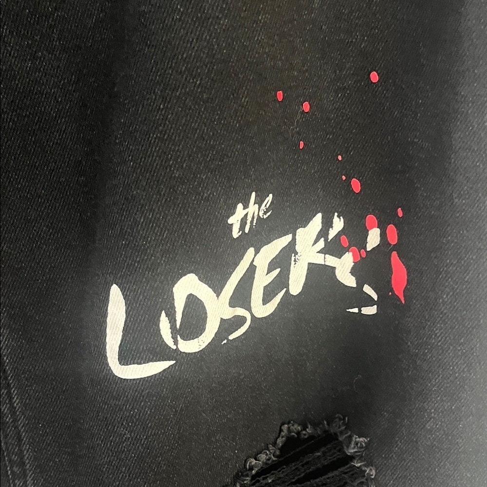 IT Chapter Two Black Wide Leg Jeans with Graphic Design Size 5 - Picture 4 of 10